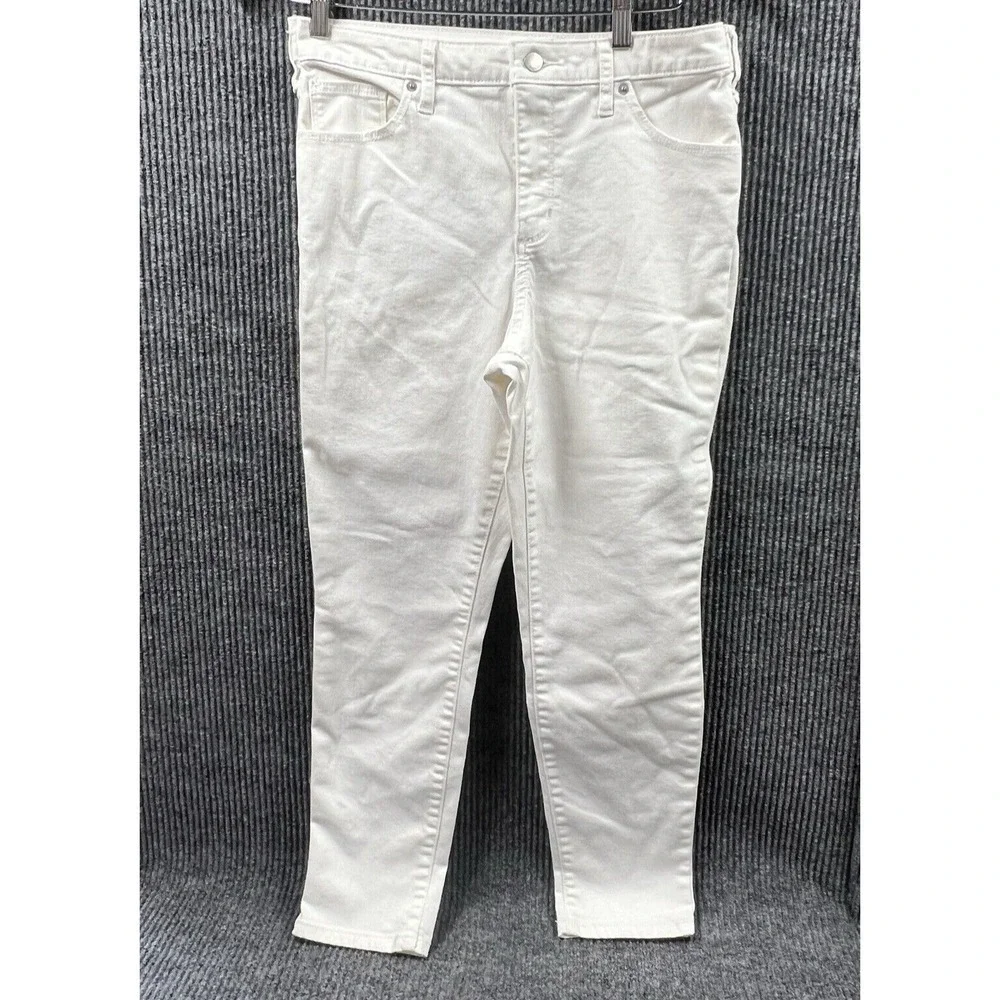 UNIVERSAL THREAD Jeans Women‎ 12  White Stretch High-Rise Skinny Crop Denim Pant